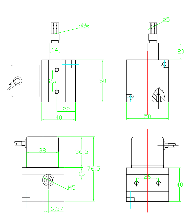 拉线位移传感器安装图(图2)