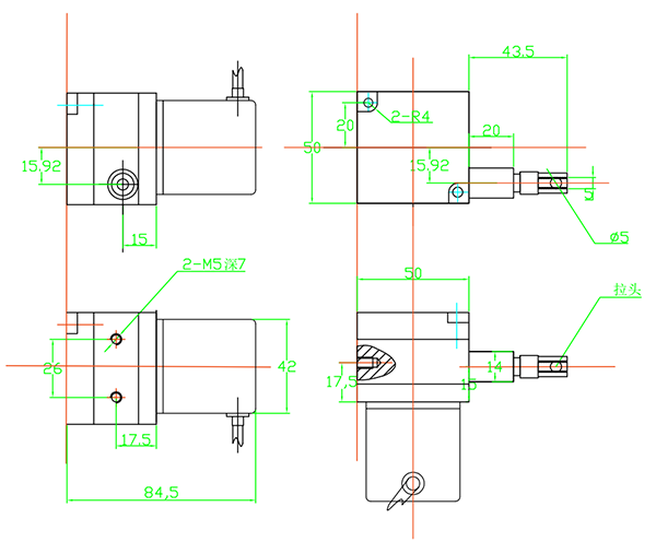 拉线位移传感器安装图(图3)