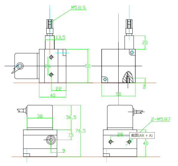 1米脉冲输出拉线位移传感器-济南星峰自动化设备有限公司(图2)